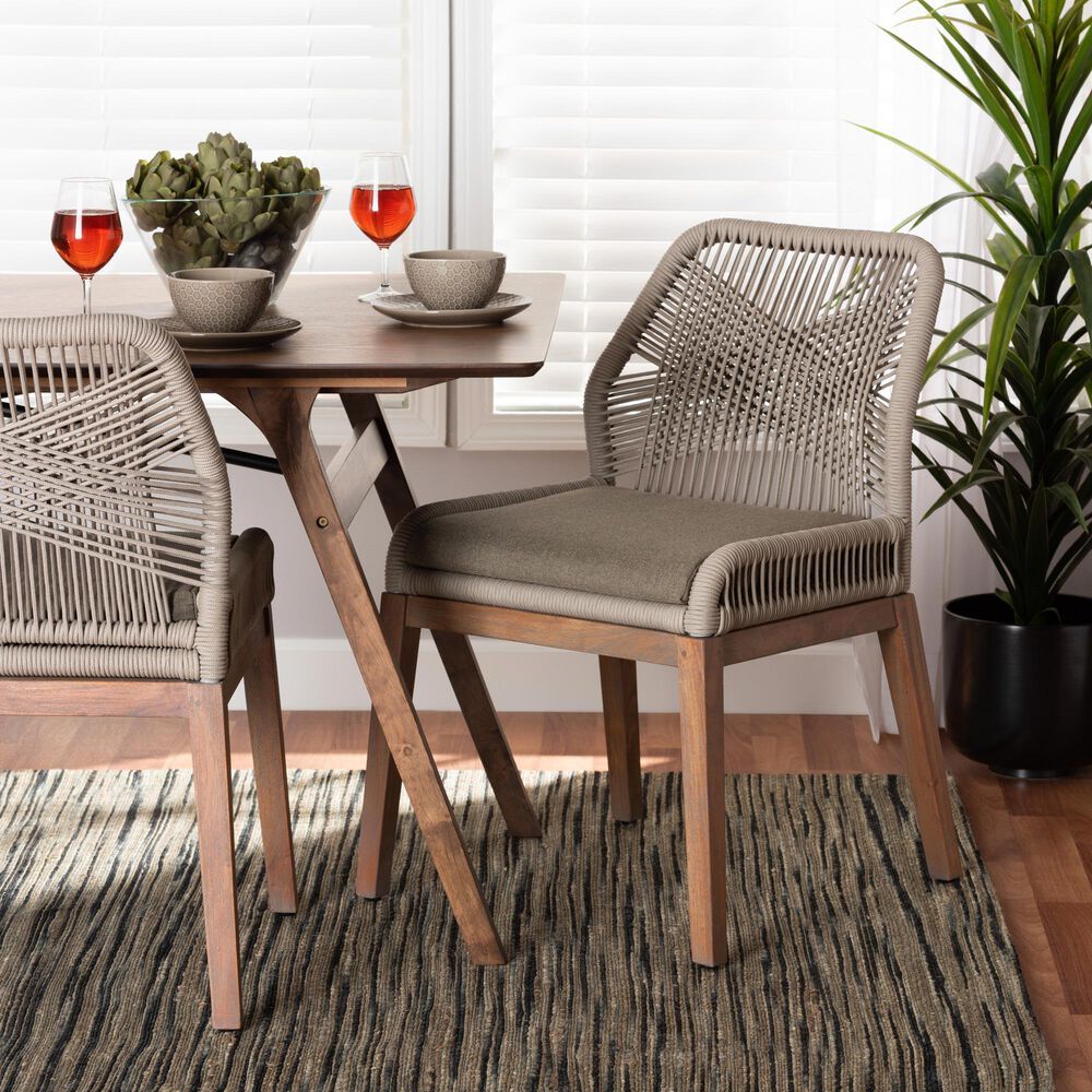 Baxton Studio Jennifer Side Chair in Walnut Brown, , large