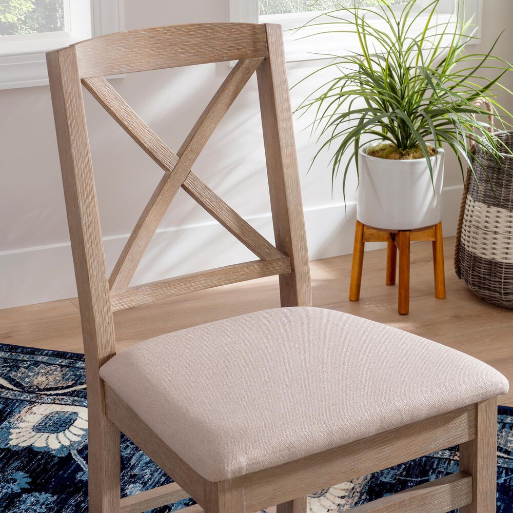 Linon Home Decor Triena X-Back Side Chair in Grey Wash (Set of 2), , large