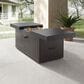 Plank and Hide Rectangular Functional Fire Pit in Wenge and Black, , large