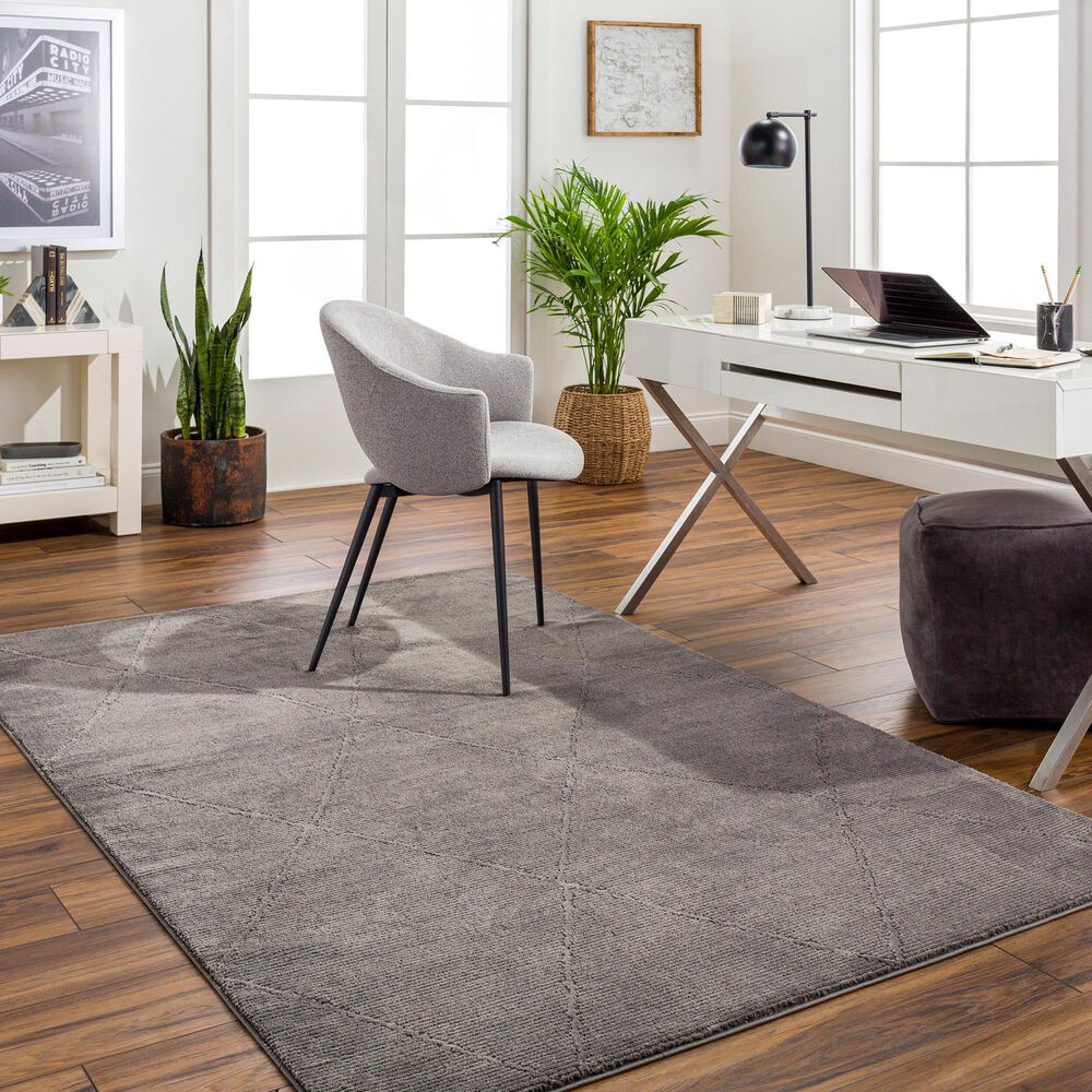 Surya Alder 6&#39;4&quot; x 9&#39; Black and Charcoal Area Rug, , large