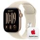 Apple Watch Series 12 (GPS) 42mm Light Gold Aluminum Case with Sand Sport Band - S/M and 2-Year AppleCare+, , large