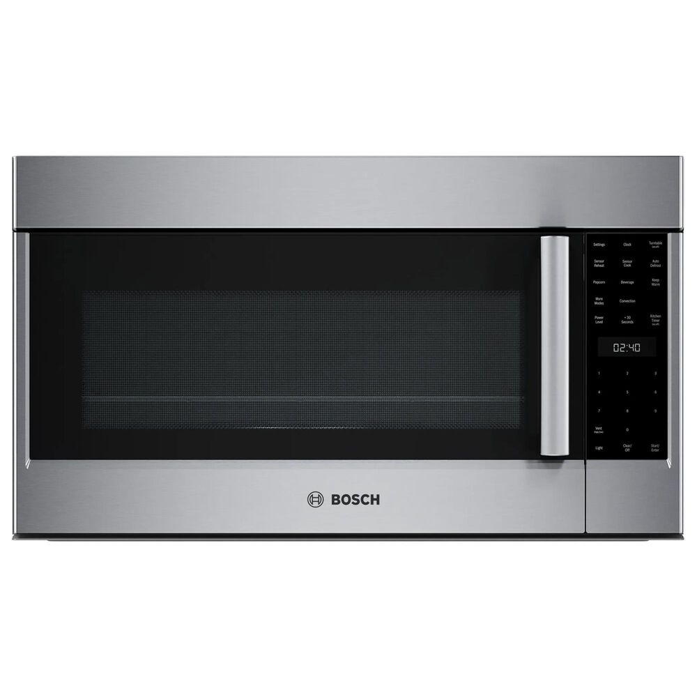 Bosch 800 Series 2-Piece Kitchen Package with 4.6 Cu. Ft. Induction Slide-in Range and 1.9 Cu. Ft. Over-The-Range Microwave in Stainless Steel, , large