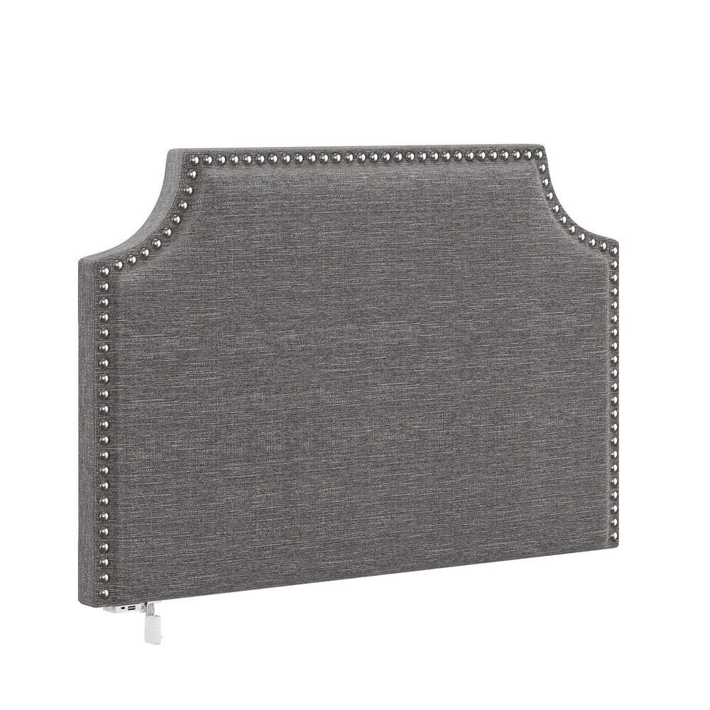 The Monday Company Twin Upholstered Headboard in Gray, , large