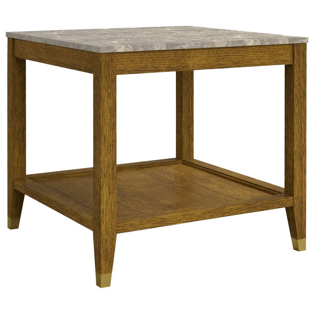 Stickley Furniture Surrey Hills Stone Top End Table in Bay Brown, , large