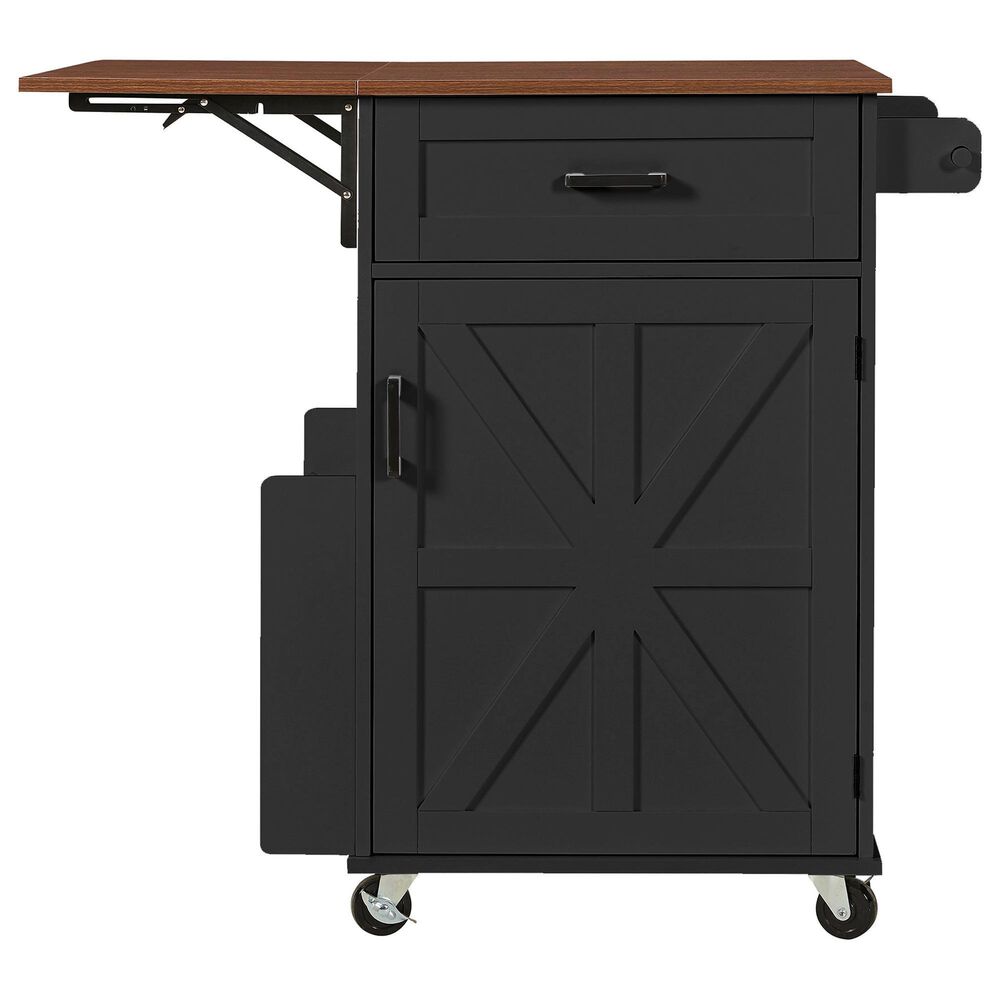 HOMLUX 39" Outdoor Kitchen Island in Black, , large