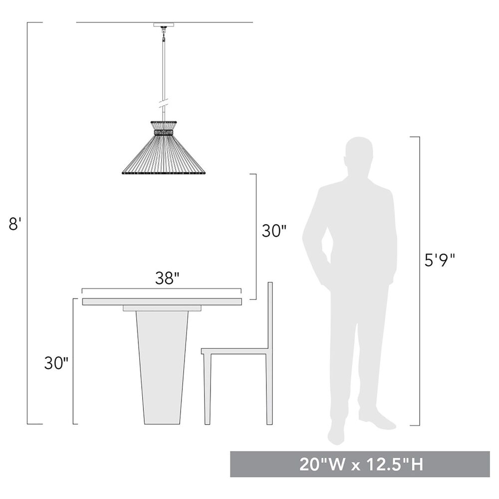 Golden Lighting Avon 3-Light Pendant in Matte Black, , large