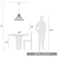 Golden Lighting Avon 3-Light Pendant in Matte Black, , large