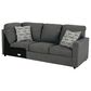 Ashley Edenfield 3-Piece Left Facing Sectional with Chaise in Charcoal, , large