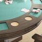 STEVE SILVER Rudy 5-Piece Round Game Table Set in Medium Walnut, , large