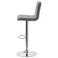 Parkerville Furniture Line Adjustable Quilted Bar Stool with Grey Cushion in Chrome, , large