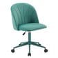 Linden Boulevard Velvet Desk Chair in Aqua, , large
