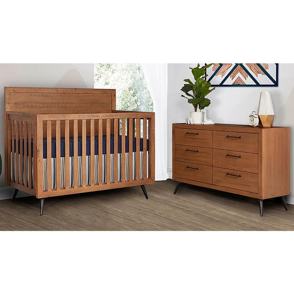 Evolur Stilnovo Convertible Crib in Sugar Cane, , large