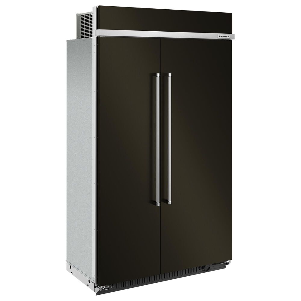 KitchenAid 30 Cu. Ft. Side By Side Built-In Refrigerator in Black Stainless Steel and PrintShield, , large