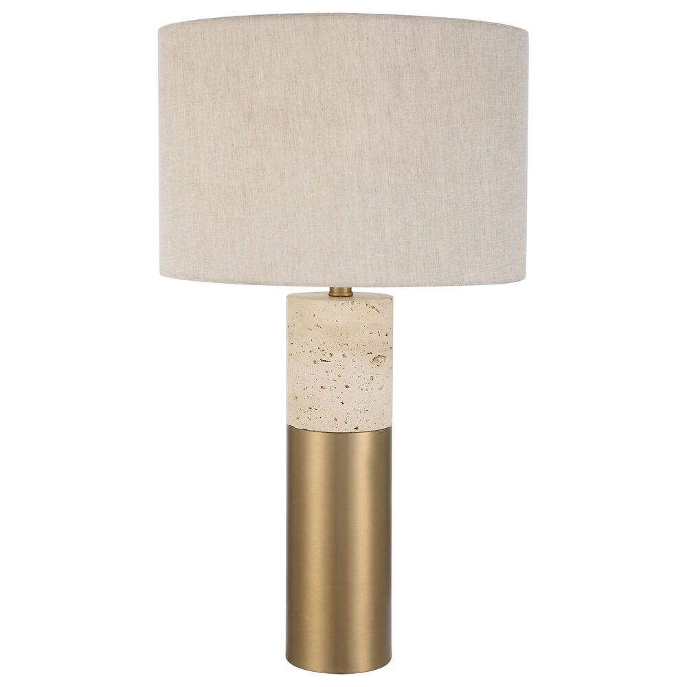 Uttermost Gravitas Table Lamp in Brushed Brass and Ivory, , large