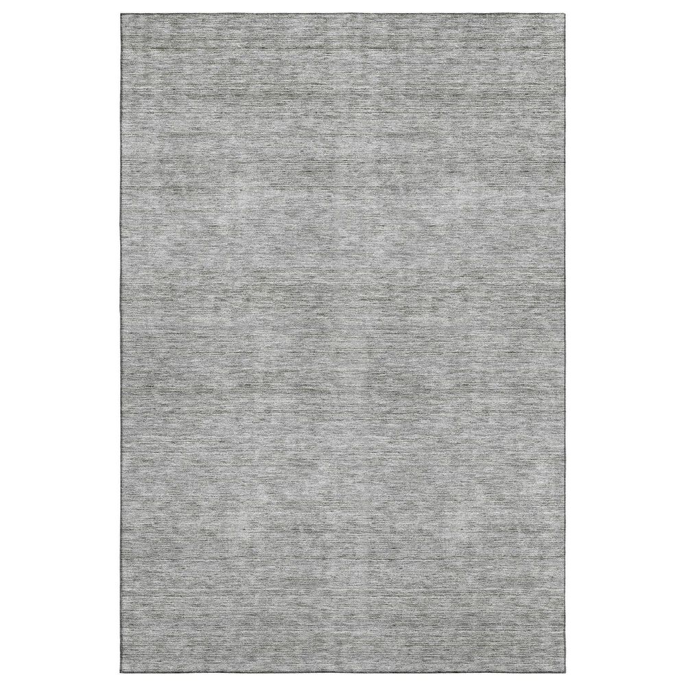 Dalyn Rug Company Soft Essentials Solid Silver 5" x 7"6" Indoor/Outdoor Area Rug, , large