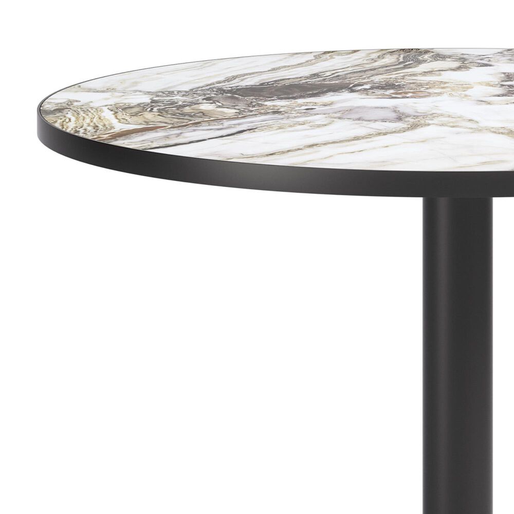 Zuo Modern Batu 35" Round Dining Table in Gray, Black and White - Table Only, , large