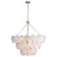 Golden Lighting Cascada 3-Tier 13-Light Pendant with Cirrus Cloud Glass Shade in Aegean Silver, , large