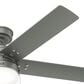 Hunter Sea Point 52" Outdoor Ceiling Fan with LED Lights in Matte Silver, , large
