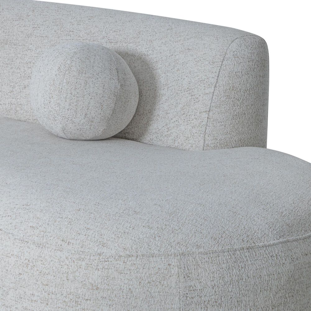 Blue River Oakland Stationary 3-Seater Sofa in Ivory Velvet, , large