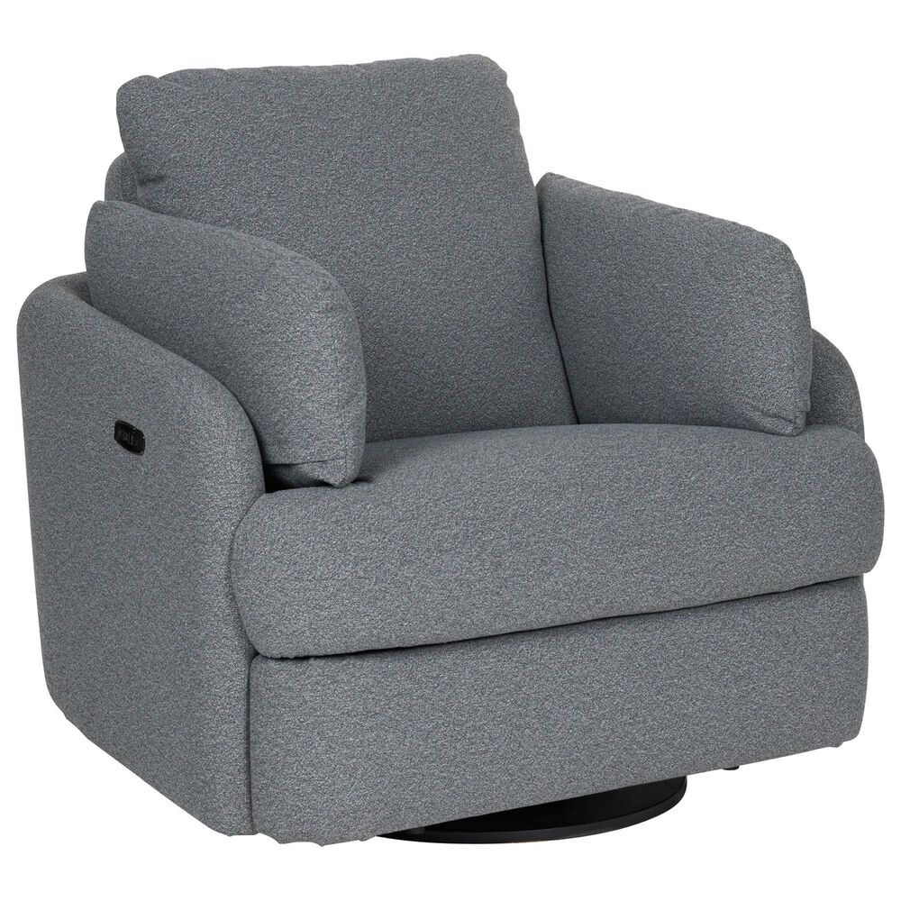 Ashley Alainmont Next-Gen Nuvella Power Swivel Recliner in Salt and Pepper, , large