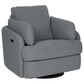 Ashley Alainmont Next-Gen Nuvella Power Swivel Recliner in Salt and Pepper, , large