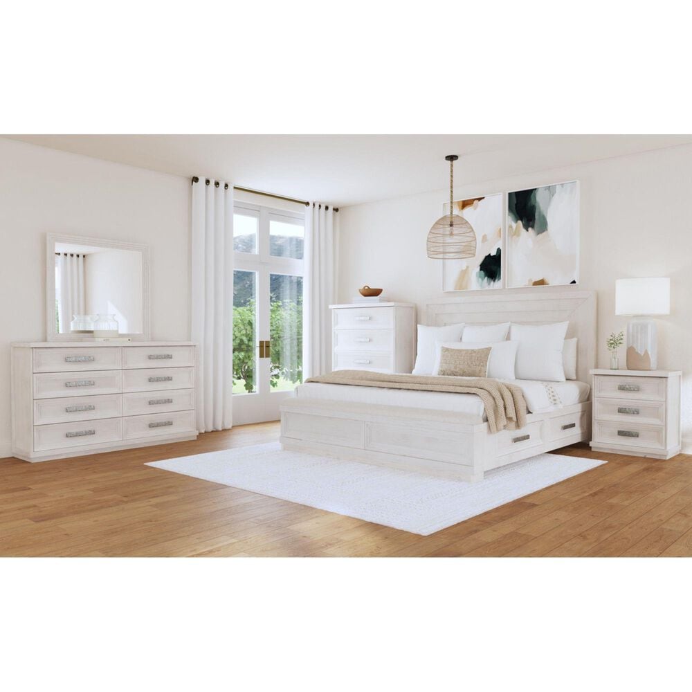 Mayberry Hill Avalanche 4-Piece Queen Bedroom Set in Antique White, , large
