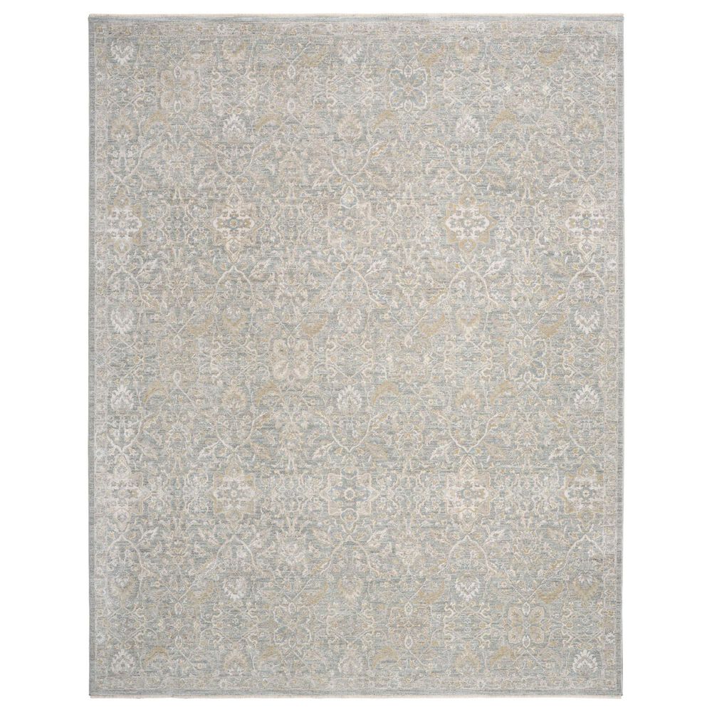 Nourison Envy Classic Blue and Silver 7"10" x 10"2" Area Rug, , large