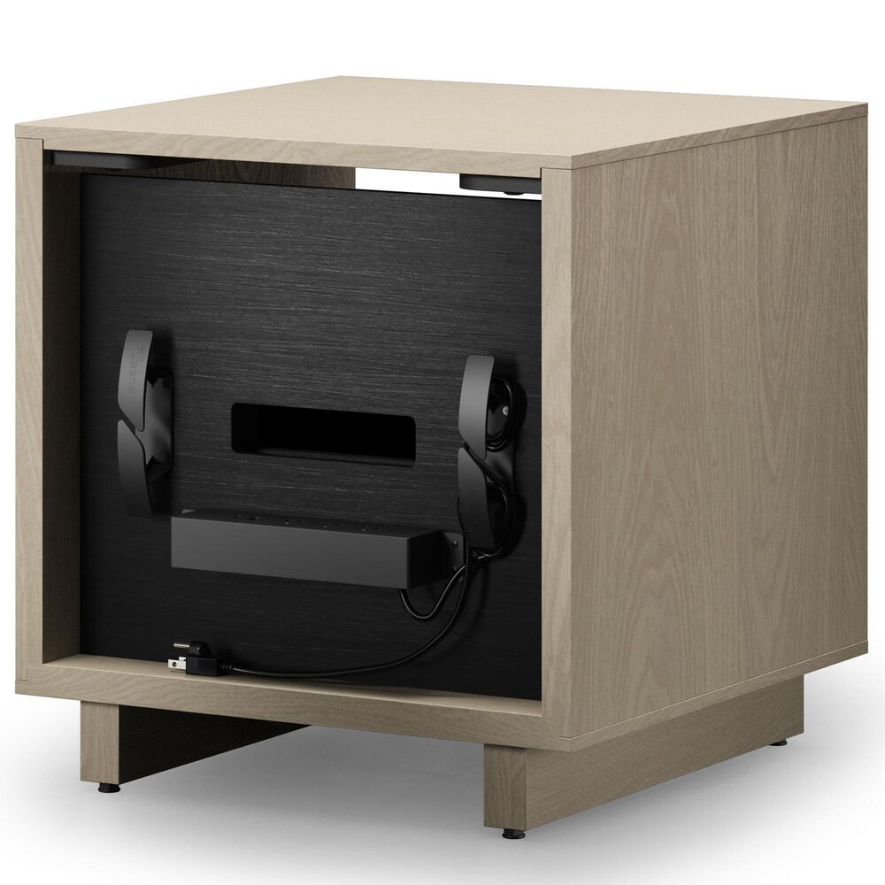BDI Kava 20&quot; 1-Drawer Nightstand in Washed Oak with Outlets and USB Ports, , large