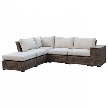 Summit Home Mendocino 6-Piece Patio Sectional in Brown, , large