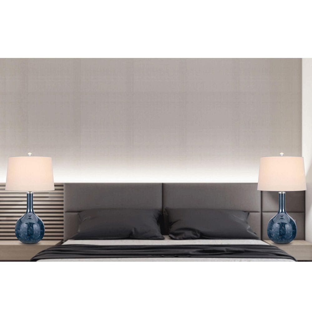 Cal Lighting Nivala Table Lamp in Antique Blue Luster &#40;Set of 2&#41;, , large