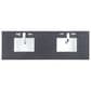 James Martin Vanities Laurent 72" Double Bathroom Vanity in Light Natural Oak with 3 cm Charcoal Soapstone Quartz Top and Rectangular Sinks, , large
