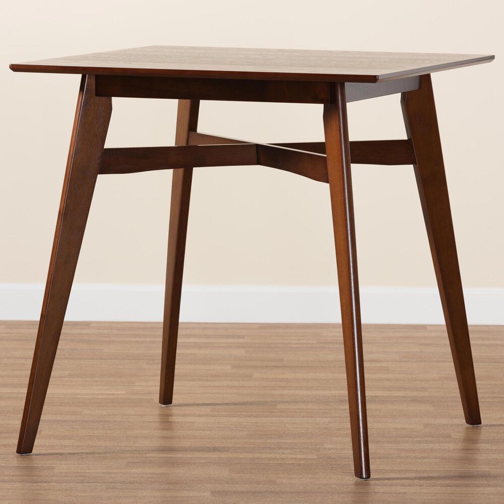 Baxton Studio Leena Counter Height Pub Table in Walnut Brown, , large