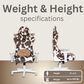 Rta Products Llc Cow Gaming Chair in Chocolate and White, , large