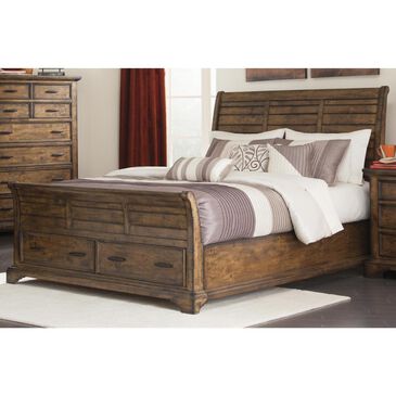 Pacific Landing Elk Grove California King Sleigh Bed in Vintage Bourbon, , large