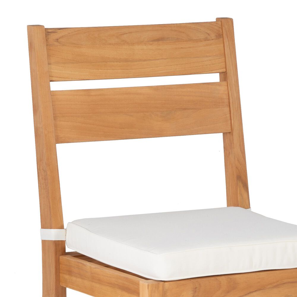 Linon Home Decor Carenen Patio Side Chair with Antique White Cushion in Natural (Set of 2), , large