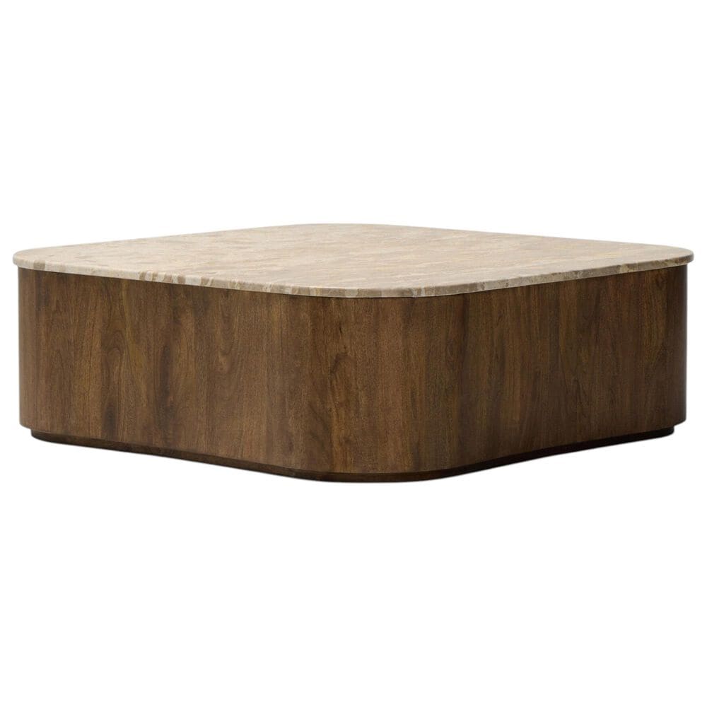 Amber Lewis x Four Hands Prescott Coffee Table in Fossil Marble, , large