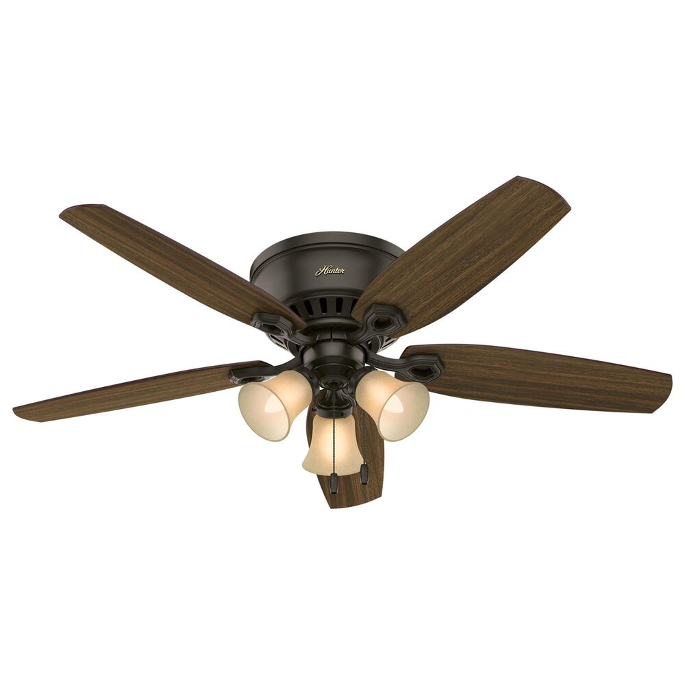 Hunter Builder Low Profile 52&quot; Ceiling Fan with Lights in New Bronze, , large
