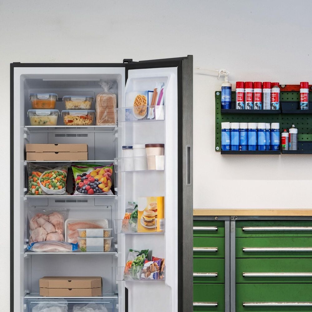 Element 13.8 Cu. Ft. Upright Convertible Freezer/Refrigerator in Stainless Steel, , large