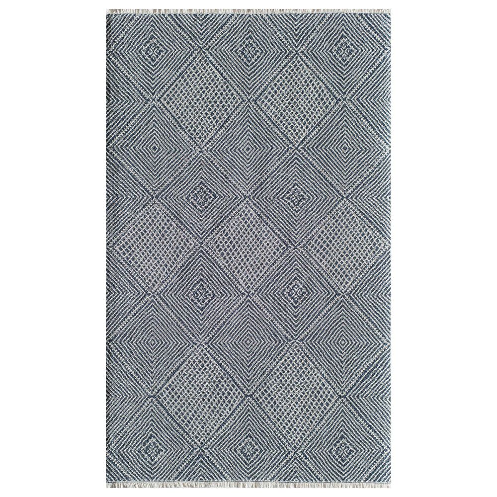 Rugs America Sloane Tidal Wave 2"6" x 8" Blue and White Runner, , large