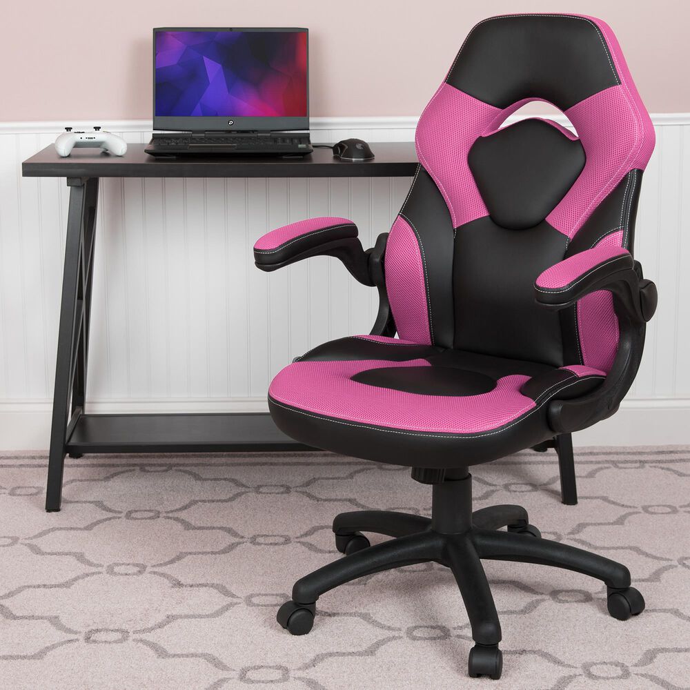 Flash Furniture X10 Gaming Swivel Chair in Pink, , large