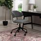 Linon Home Decor Tristan Swivel Office Chair in Black, , large