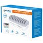 Manhattan 10-Port USB Charging Station in White and Gray, , large