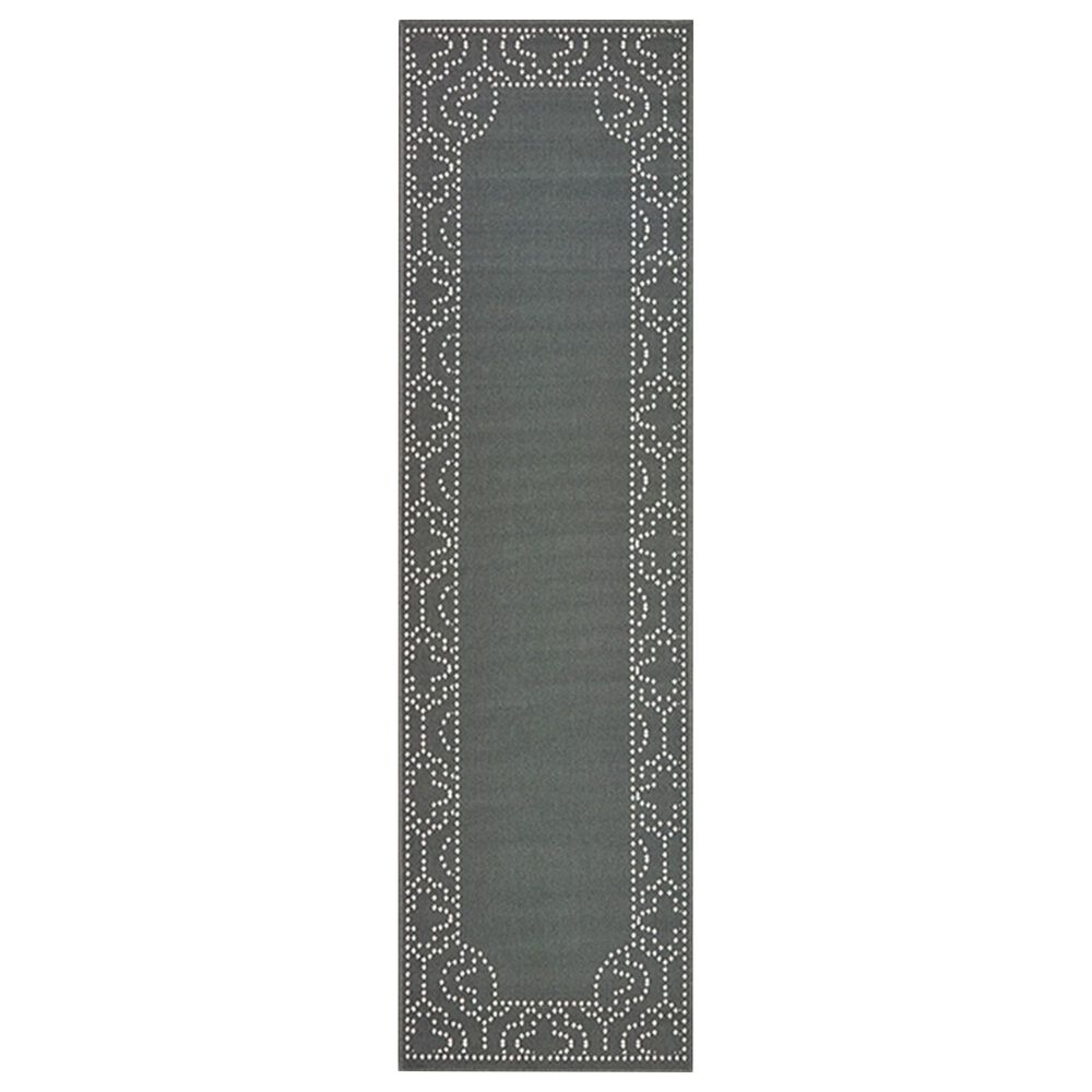 Oriental Weavers Marina 1247X 2"3" x 7"6" Grey and Ivory Runner, , large
