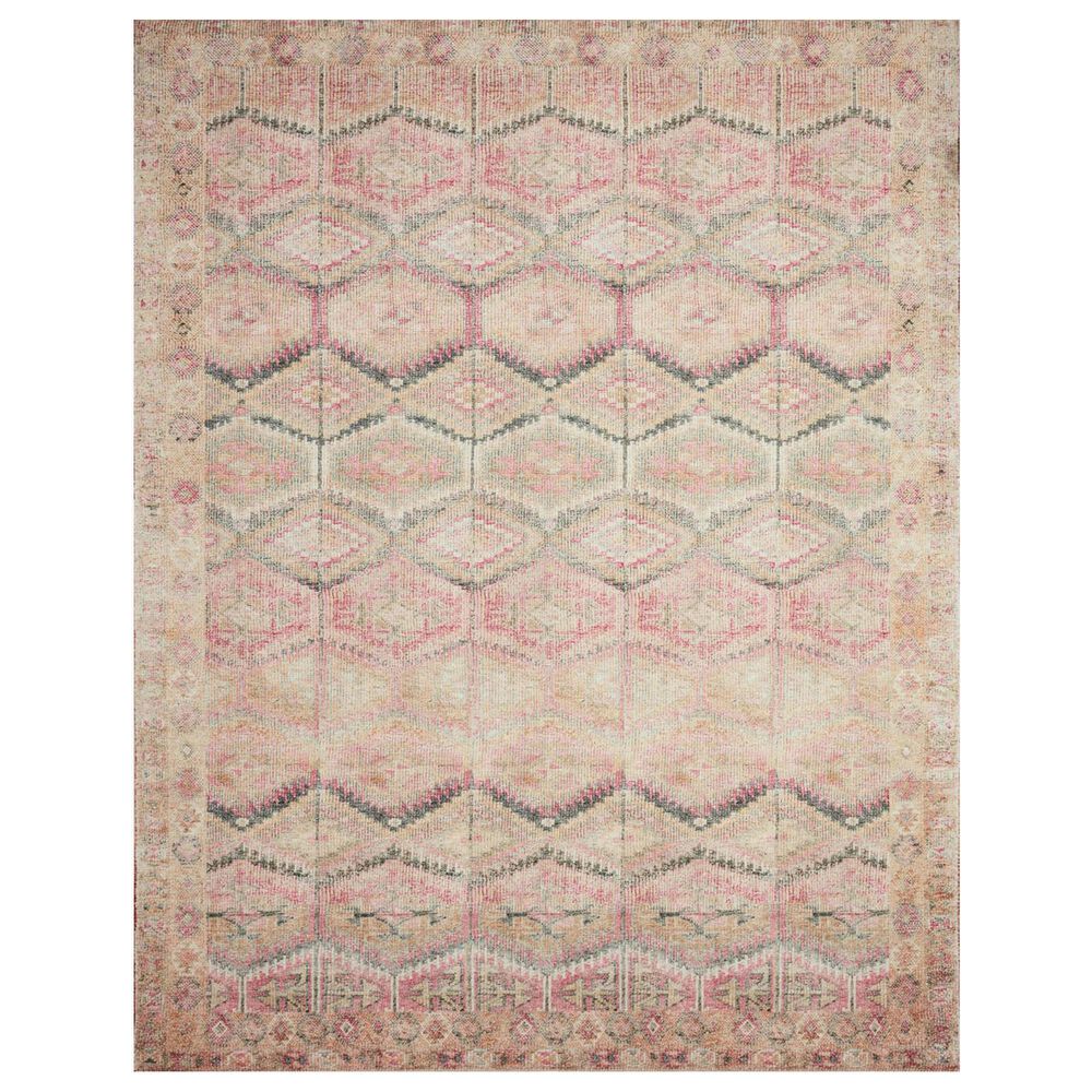 Loloi II Layla 3"6" x 5"6" Pink and Lagoon Area Rug, , large