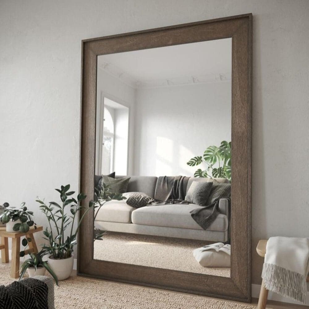 Pacific Landing Accent Floor Mirror in Distressed Brown, , large