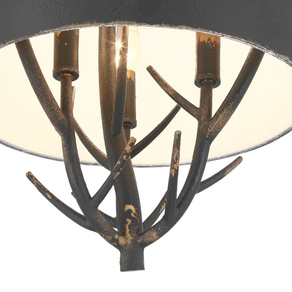 Golden Lighting Arboreal 3-Light Pendant in Antique Black, , large