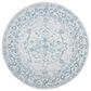 Safavieh Micro-Loop MLP504M 5" Round Light Blue and Ivory Area Rug, , large