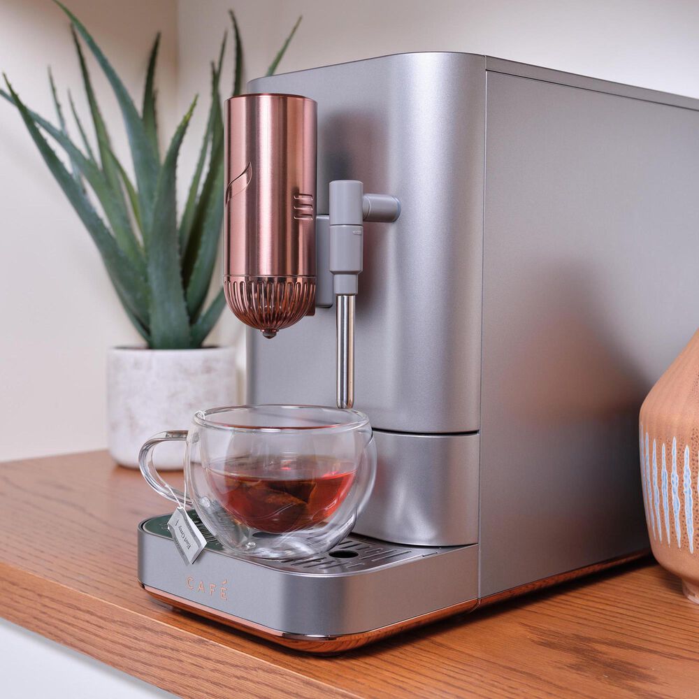 Cafe 40.5 Oz Affetto Espresso Machine + Frother in Stainless Steel, , large