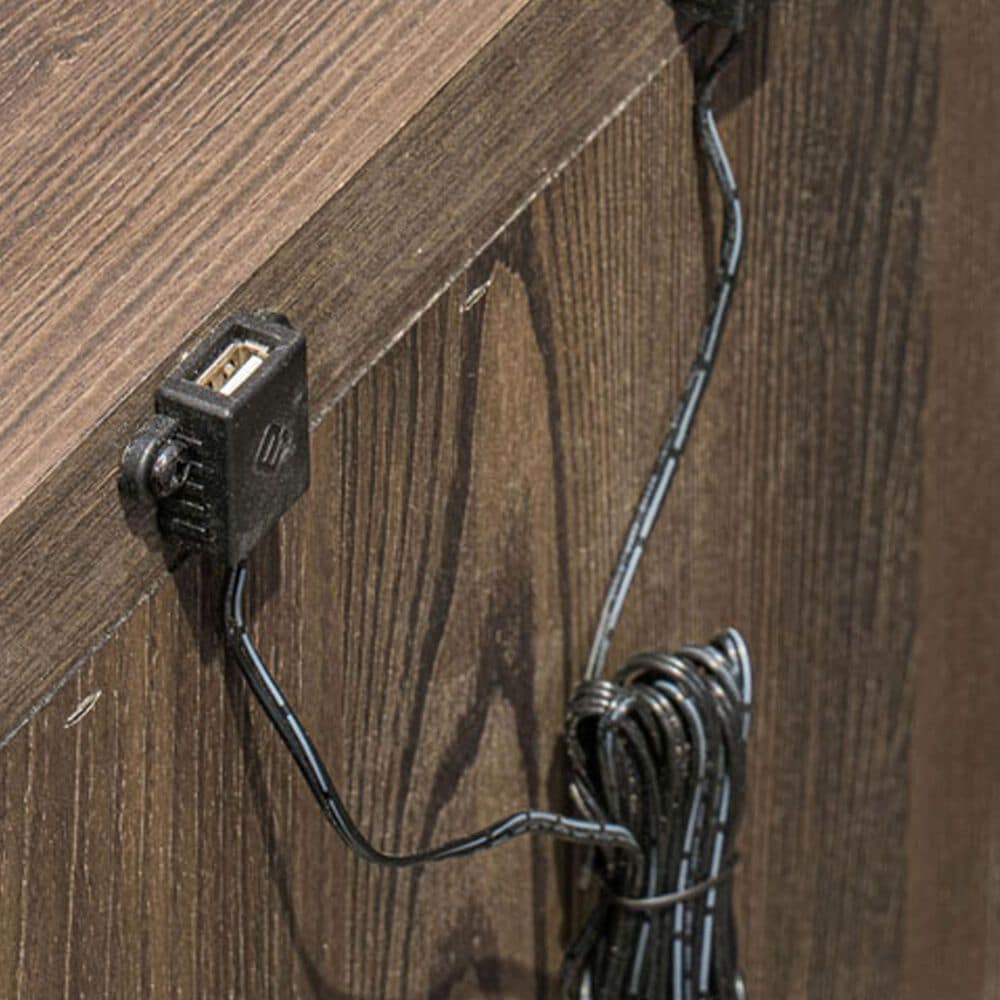 Ashley Vonitta Bay 2 Drawer Nightstand in Dark Brown with USB Ports, , large