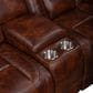 New Heritage Design Chester Power Reclining Loveseat in Brown, , large